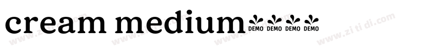 cream medium字体转换